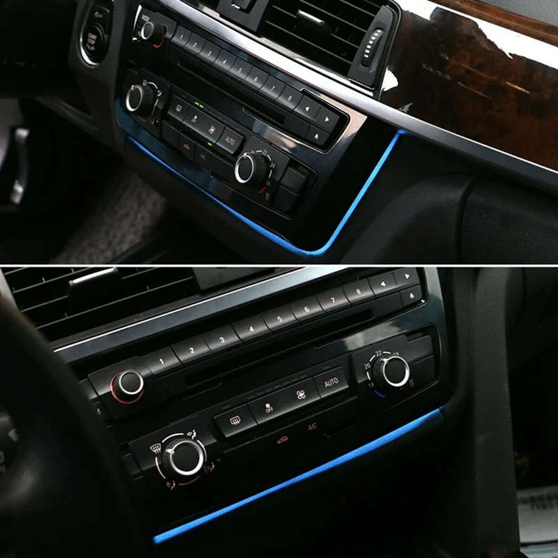 for -BMW 3 4 Series F30 F31 F34 F82 M3 M4 Car Center Console AC Radio Panel LED Strip Ambient Light