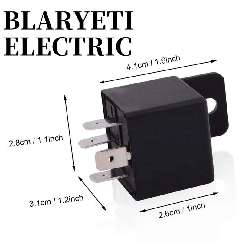 5Pcs 12V 40 Amp 4 Pin with Wires Car SPDT Automotive Relay DC with Harness Socket JD1912