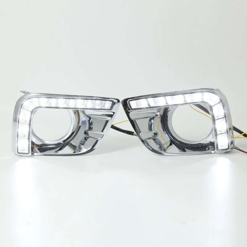 Car LED DRL Daytime Running Lights Fog Head Light for Toyota Land Cruiser 2700 Prado FJ150 LC150