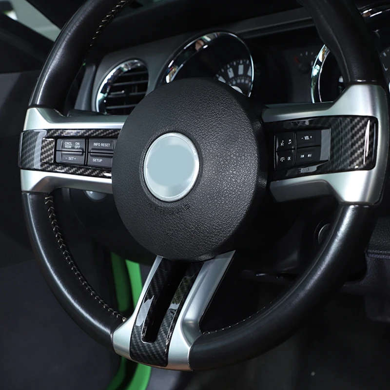 Steering Wheel Cover Decorative Trim Kit Sticker ABS for Ford Mustang 2009 2010 2011 2012 2013