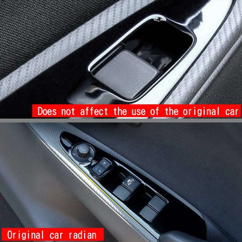 Car Window Glass Lifter Switch Panel Window Lifter Switch Decorative Cover for Mazda 2 2019-21 RHD