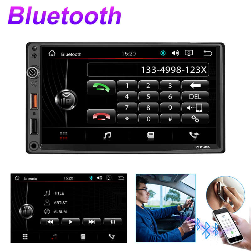 2 Din Car Radio MP5 Player Touch Bluetooth USB FM Multimedia Display 2DIN Auto Radio HD Radio