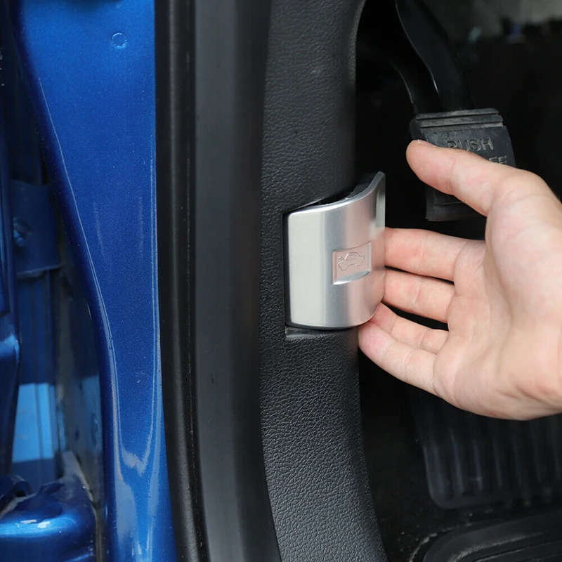 Car ABS Silver Engine Cover Switch Trim Decoration for Ford F-150 2015-2020