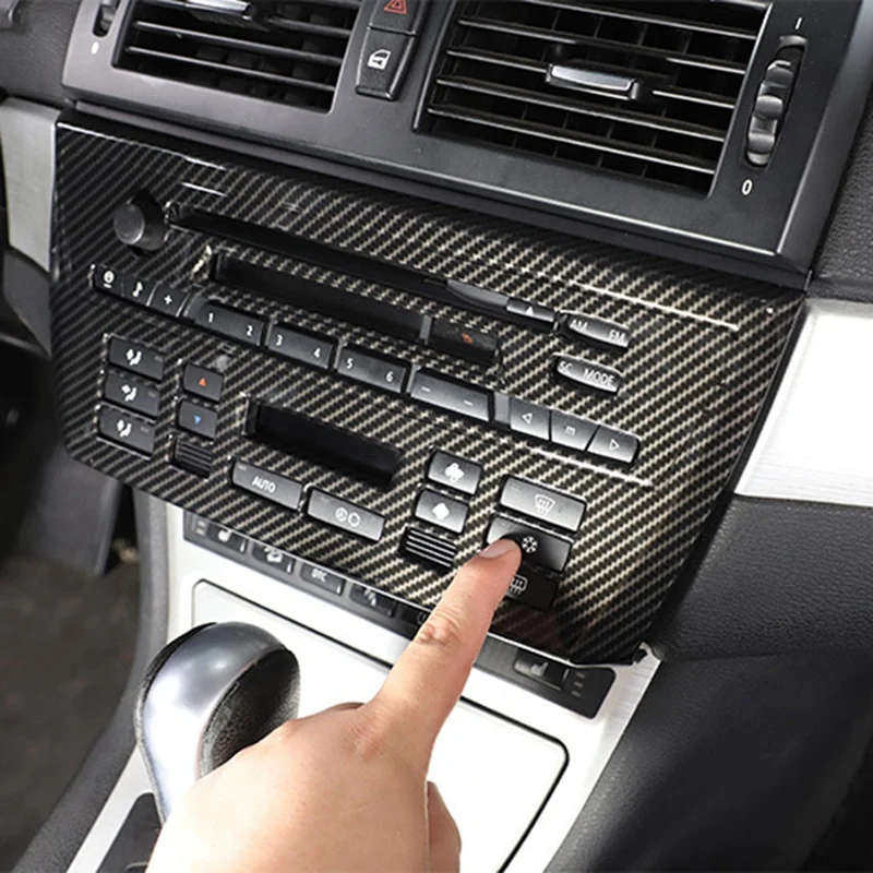 Car Central Control Panel CD Control Switch Panel Frame Radio Panel Auto Accessories for BMW- X3