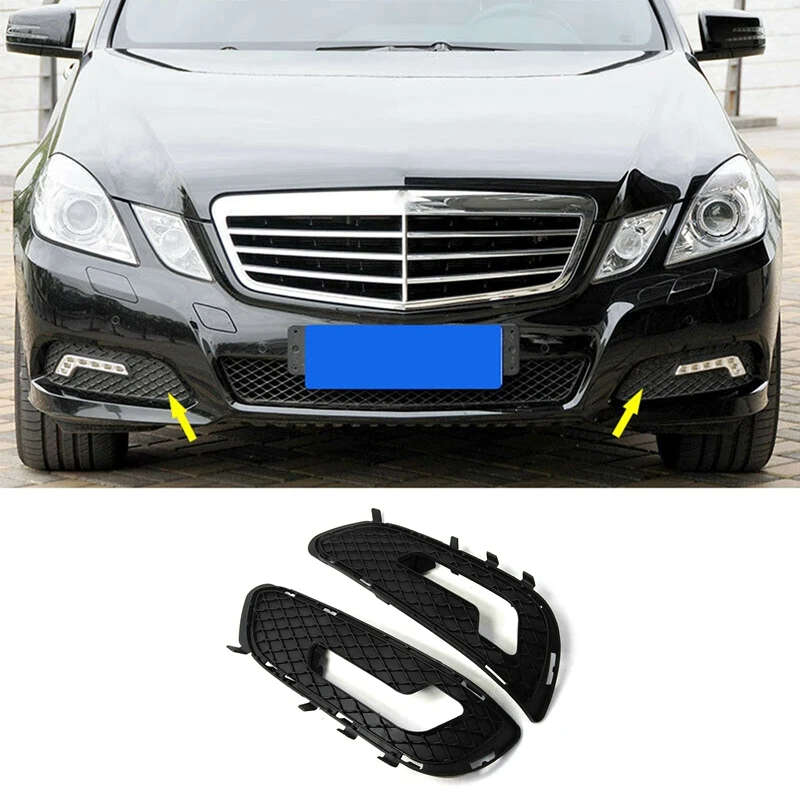 1 Pair Left Right Fog Light Lamp Grille Cover Fit for 10-13 Mercedes W212 E300/350