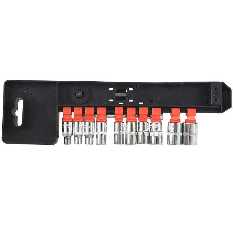 12pcs 1/4-Inch ( 6.3MM ) Socket Wrench Set CR-V Drive Ratchet Wrench Spanner for Bicycle Motorcycle