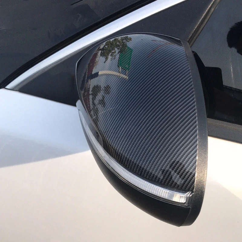 Carbon Fiber Side Wing Mirror Rearview Mirror Cover Shell Cap Housing for KIA K3 Forte 2013-17