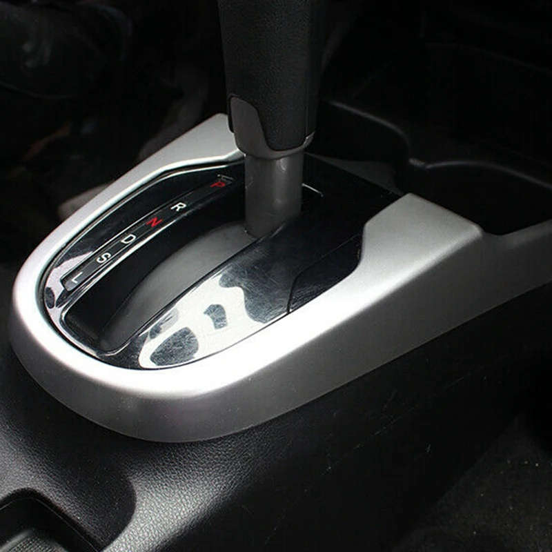 For Honda FIT JAZZ 2014 2015 Chrome Silver Gear Box Panel Decoration Trim