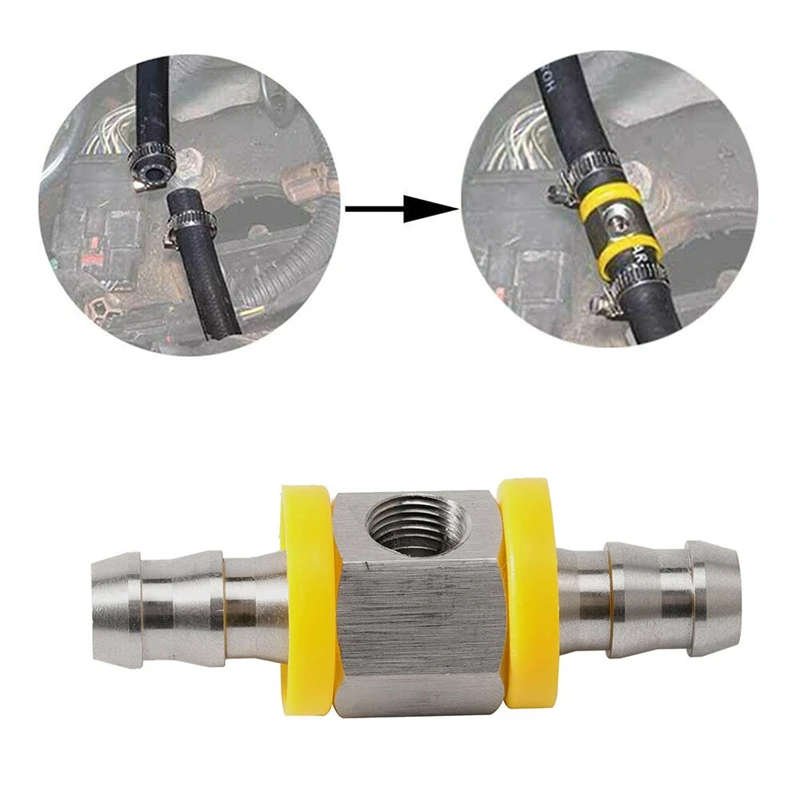 Fuel Pressure Gauge 1/8 NPT(140 Psi) with 3/8 Inch Fuel Line Fuel Pressure Gauge Sensor