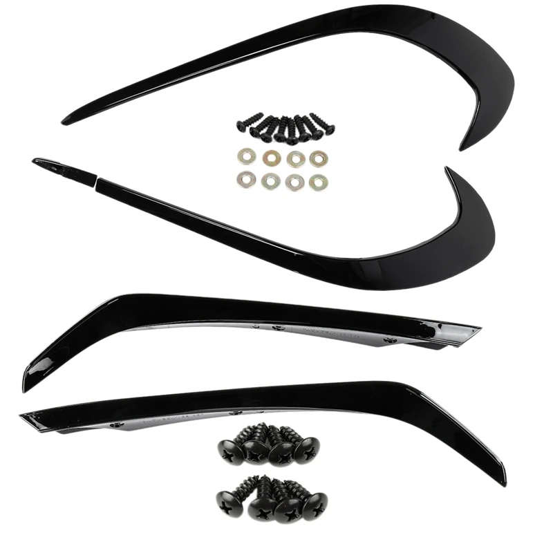 Front Bumper Under Splitter Spoiler Canards Air Knife for Benz a Class W176 A180 A200 A220 A250 AMG