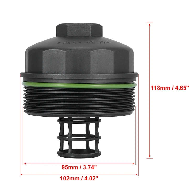 Oil Filter Cover 077115433A Engine OIL Filter Housing Cover Fit for Touareg 7L 4.2L 2003-2007