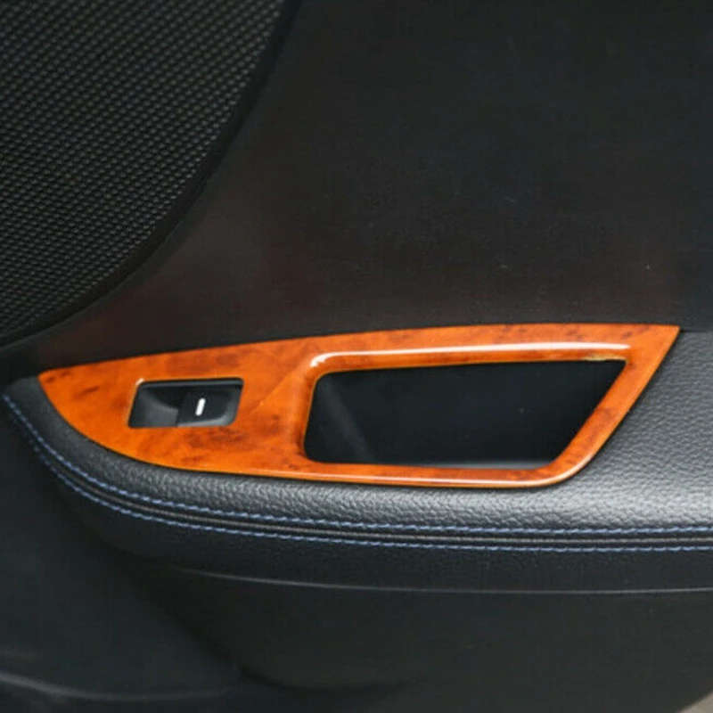 3Pcs for Hyundai Veloster 2011-2017 Peach Wood Grain Window Lift Switch Button Panel Cover Trim