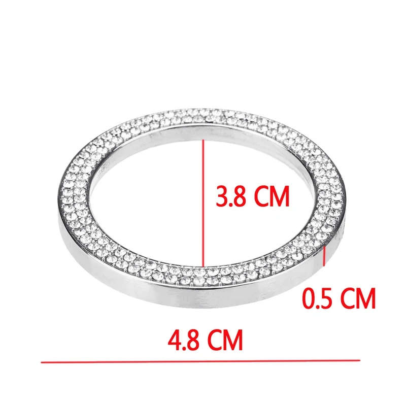 Car Engine Start Stop Ignition One-Button Cover Ring Trim for Mercedes Benz C Class W205 GLC
