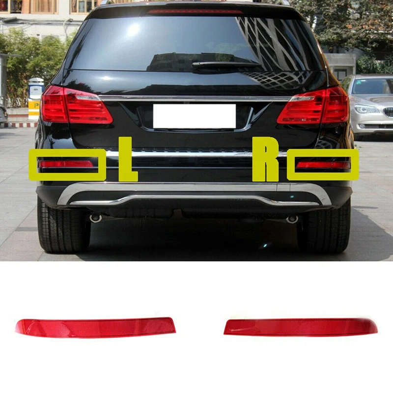 1Pair Rear Bumper Reflector for Mercedes GL-Class W166 GL320 GL350 GL450 GL550