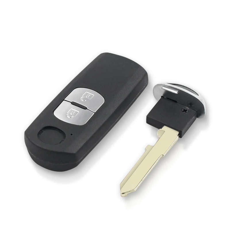 2 Buttons Smart Remote Key Shell Case Fob For Mazda CX-3 CX-5 Axela Atenza With Emergency Key Blade