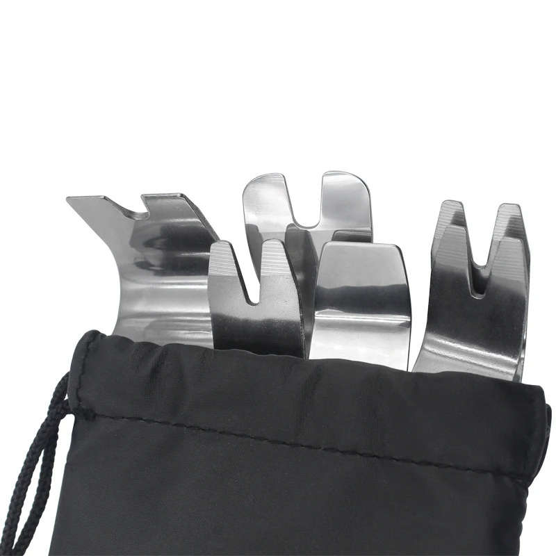 6PCS Car Radio Door Clip Panel Trim Dash Audio Removal Pry Tools Moulding Kits