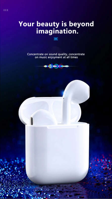 InPods 12 Wireless Headphons Wireless Bluetooth Earphones with mic Sport earbuds for All Smart Phone
