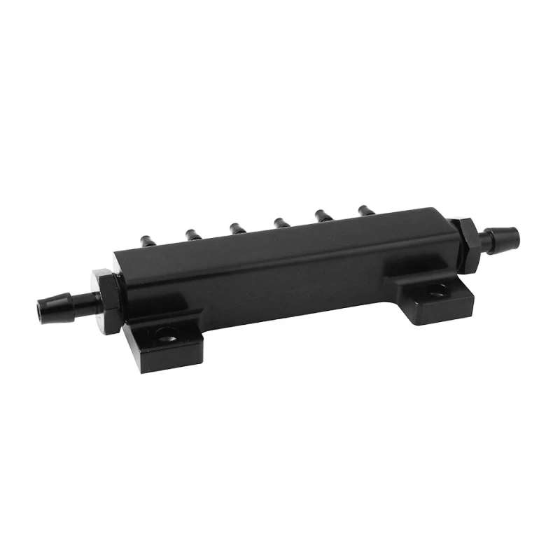 Car Vacuum Manifold Kits 6 Port 1/8 NPT Turbo Wastegate Boost Block Intake Manifold Aluminum Alloy