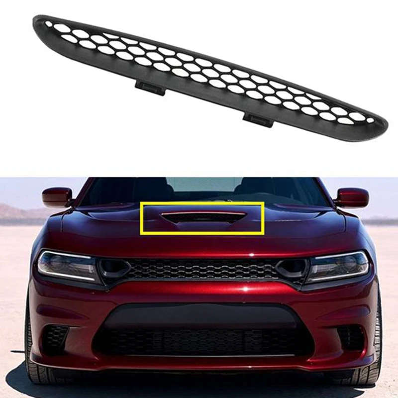 Car Front Hood Scoop Bezel Mesh Intake Grille Cover 68202462AD for DODGE Charger SRT Hellcat 2016-21