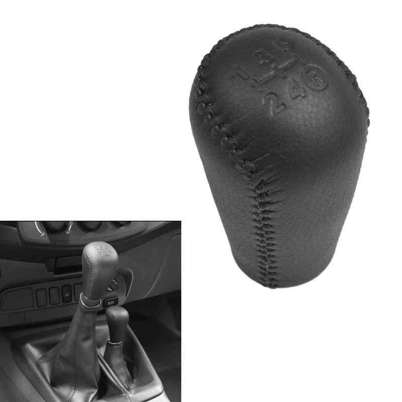 PU Leather Handle Gear Shift Knob Stick for Toyota Hilux MK6 MK7 Manual Transmission Lever Handle