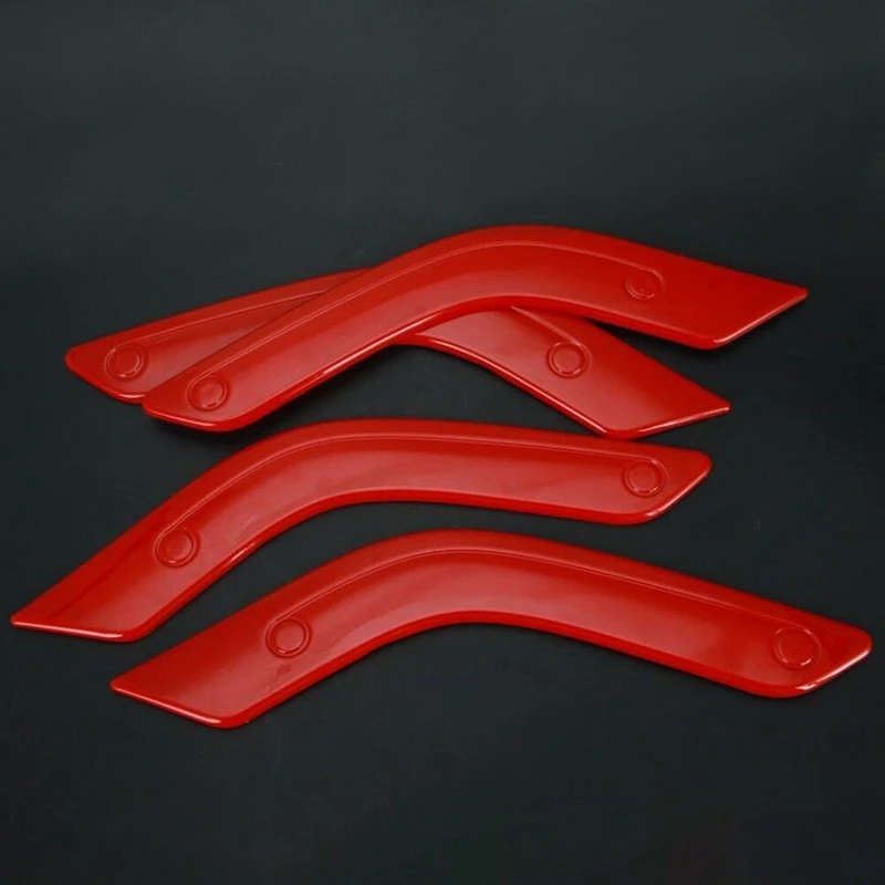 Red ABS Car Inner Door Handle Cover Trim Fit for 2011-2018 Jeep Wrangler JK 4Dr