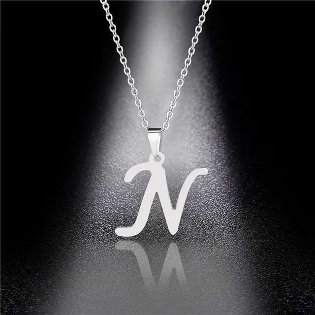 Genuine Letter " N " Pendant ONLY -  Stainless Steel  - DO NOT FADE