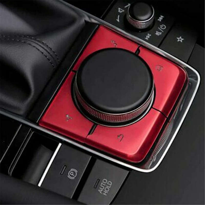 Car Aluminum Multimedia Button Cover Frame Trim Sticker for Mazda 3 Axela CX-30 MX-30 2020
