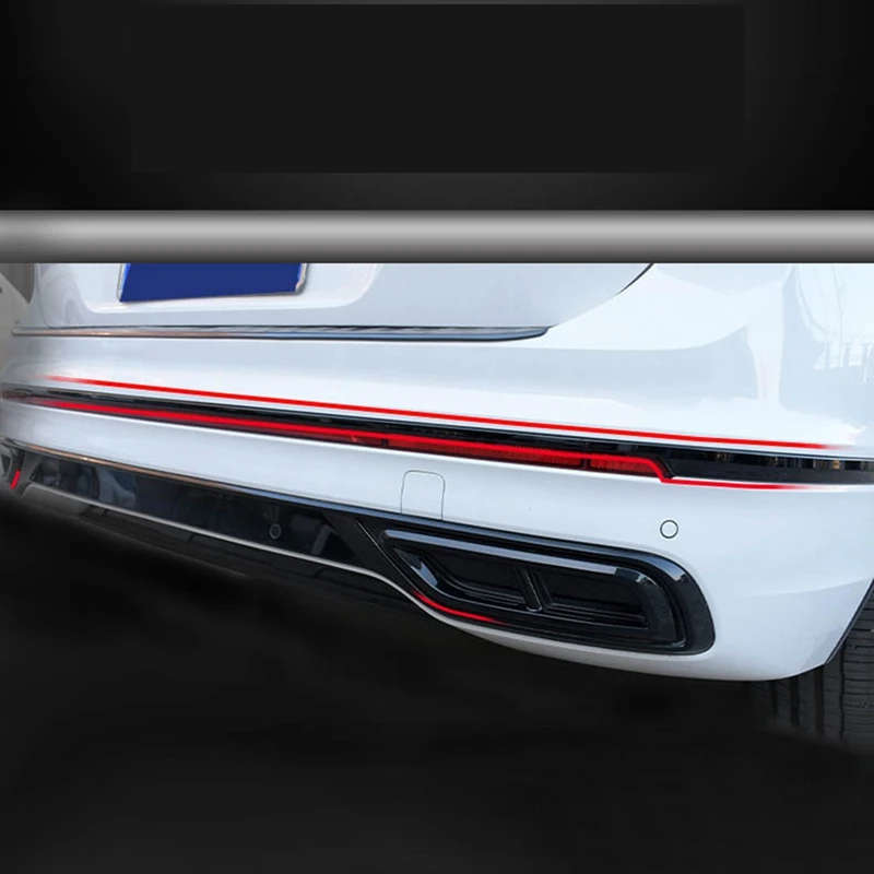 Car Rear Bumper Exhaust Muffler Tail Pipe Trim Sticker for Tiguan L 2022