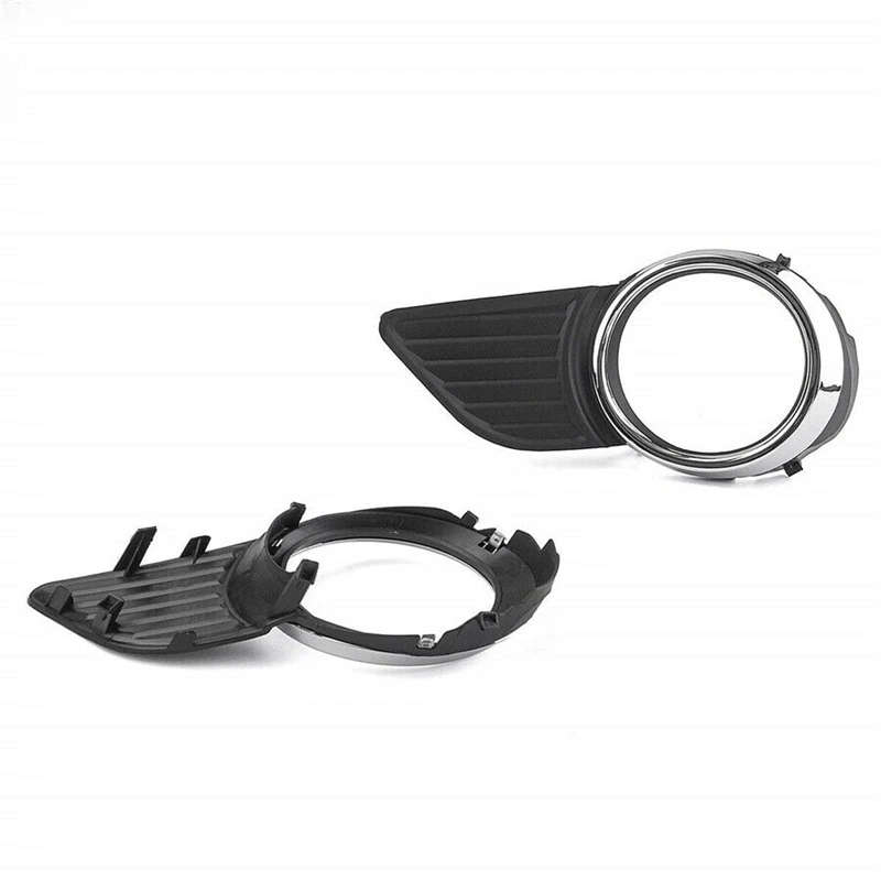 Chrome Trim Fog Light Grill Bumper Bezel Cover for Toyota Sienna Base/XLE/LE 2011-2017