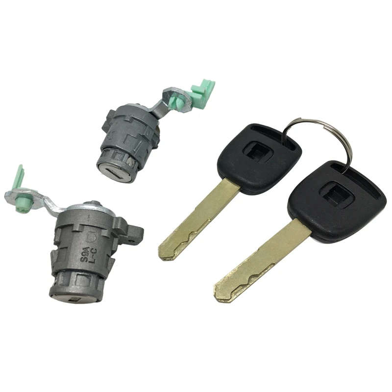 Left & Right Door Lock Cylinder with 2 Keys for 2003-2011 Honda Accord Civic Odyssey S2000 CR-V