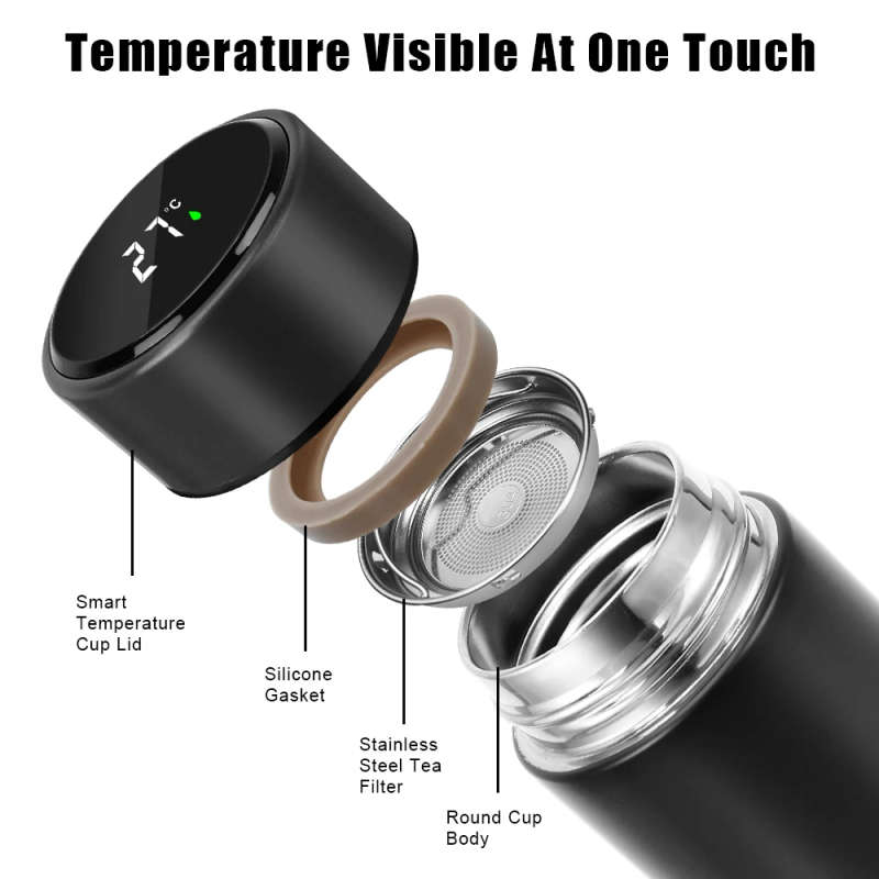500ml Smart Water Bottle Stainless Steel