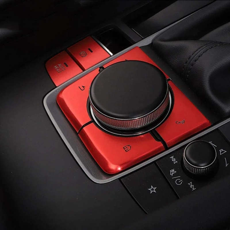 Car Aluminum Multimedia Button Cover Frame Trim Sticker for Mazda 3 Axela CX-30 MX-30 2020