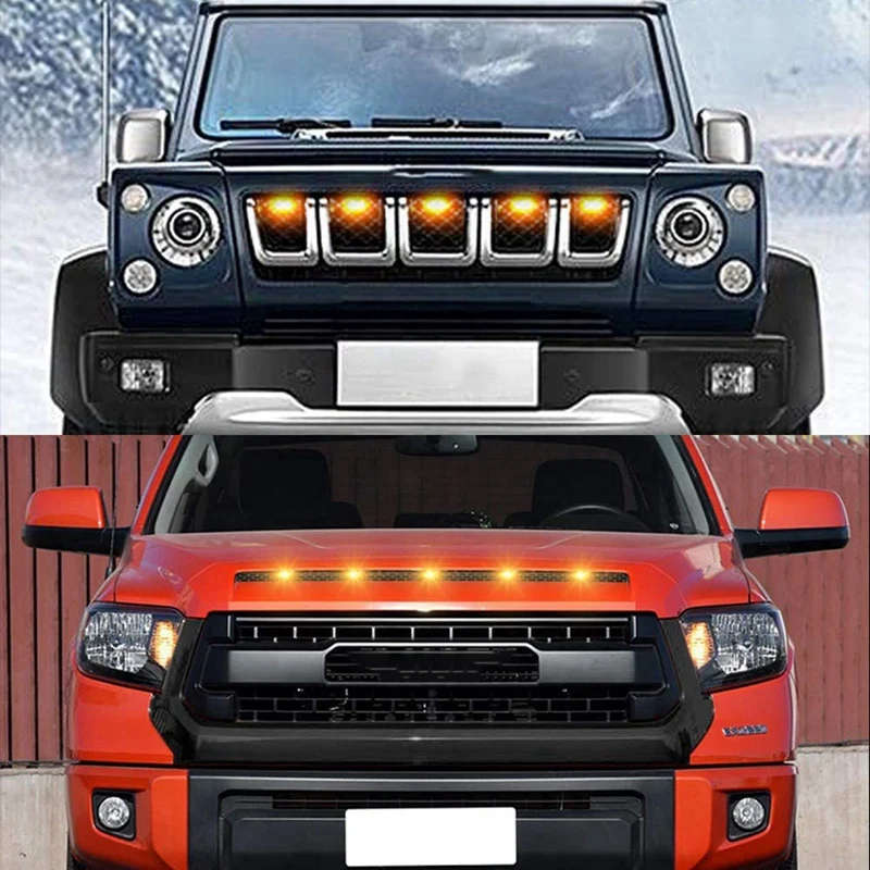 Car Front Bumper LED Grille Light Front Grille DRL Daytime Running Light for Toyota RAV4 Tacoma SUV