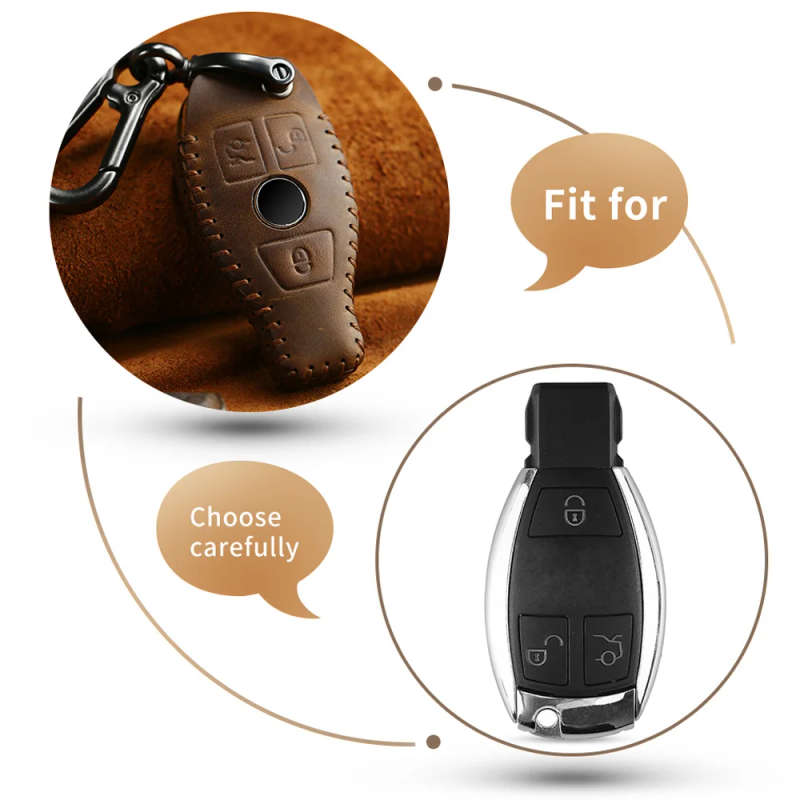 Car Key Bag Case Cover Key Holder Chain For Mercedes BENZ W203 W210 W211 W124 W202 W204 AMG