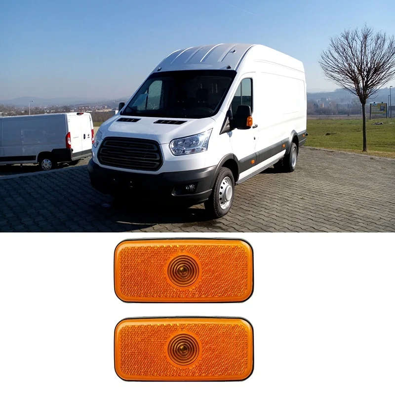 2Pcs Auto Halogen Turn Signal Side Marker Light Lamp for Ford Transit MK6 MK7 2000-2013 VYC155034AC
