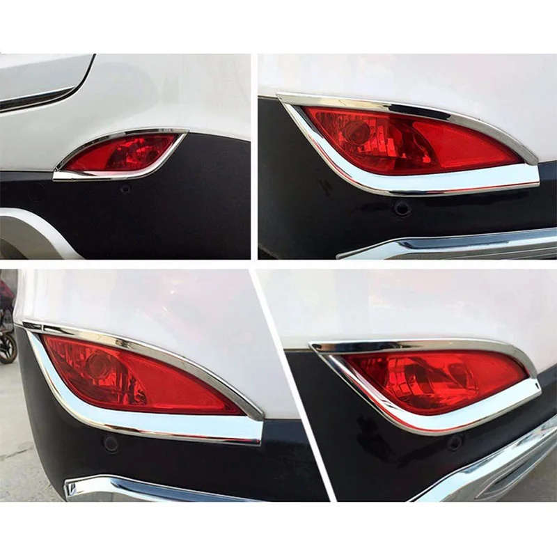 ABS Chrome Rear Fog Lights Cover Foglight Fog Lights Lamp Trim for Hyundai Tucson Ix35 2010-15