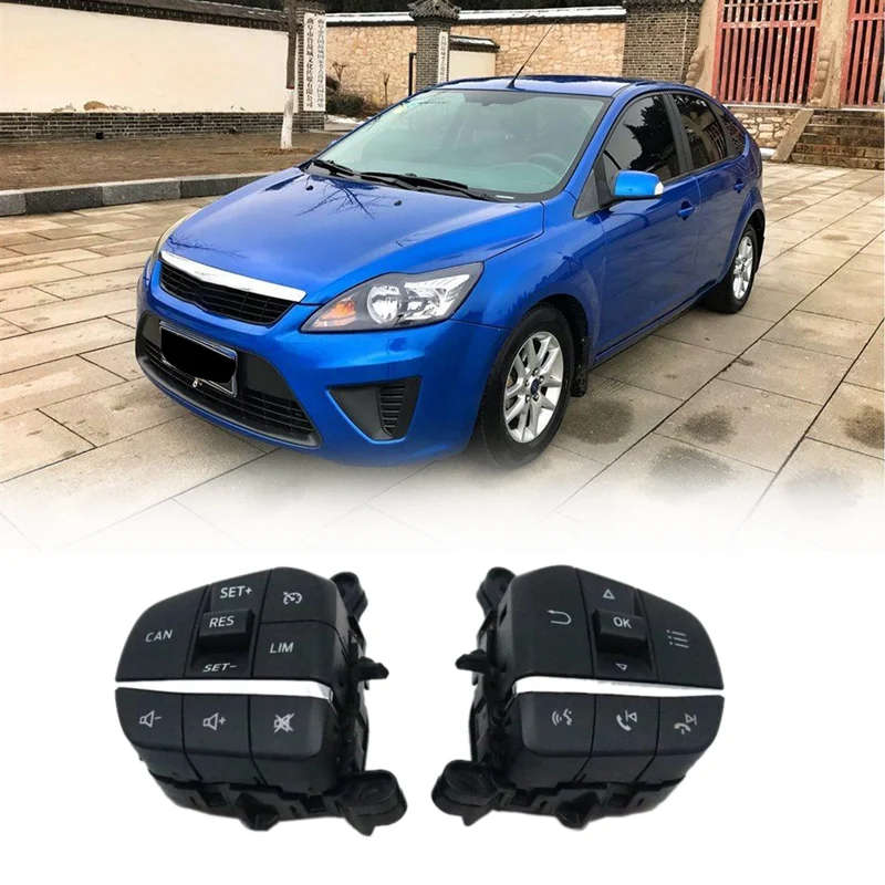 Car Cruise Control Switch Steering Wheel Button Bluetooth Switch for Ford Focus Fiesta 2019-20