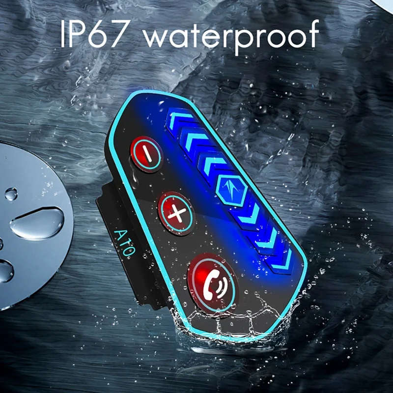 Motorcycle Bluetooth 5.0 Helmet Intercom Wireless Hands-Free Telephone Call Kit