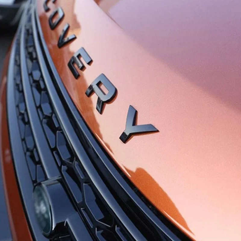 3D Letter DISCOVERY Car Rear Front Badge Emblem Decal Sticker for Land Rover Front Hood Rear Trunk