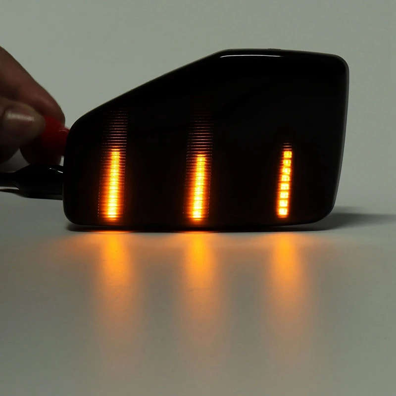 Smoked Dynamic LED Front Fender Side Marker Lights for Hummer H3 2005-2010 H3T 2009-2010