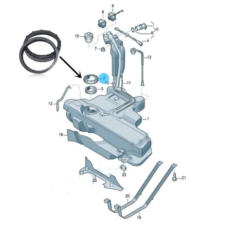 Fuel Pump Lock Ring Tank Seal For Audi Skoda Seat VW Passat B5 Beetle Jetta Golf Mk3 MK4 3B 3C 9N 8P