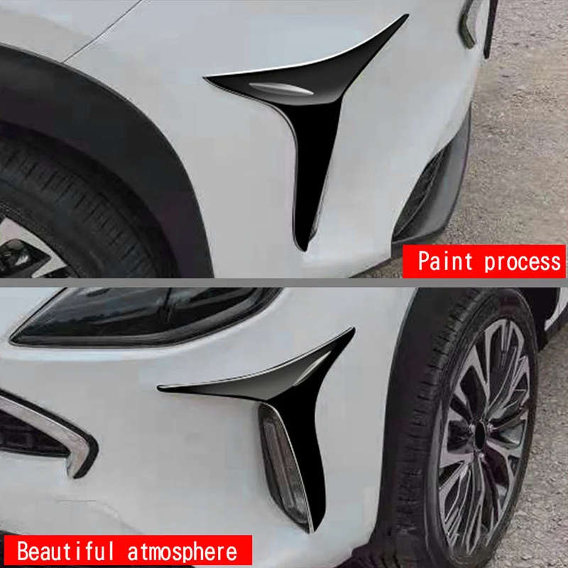 for Toyota Yaris Cross 2020 2021 Bright Black Exterior Auto Front Fog Lights Lamp Strips
