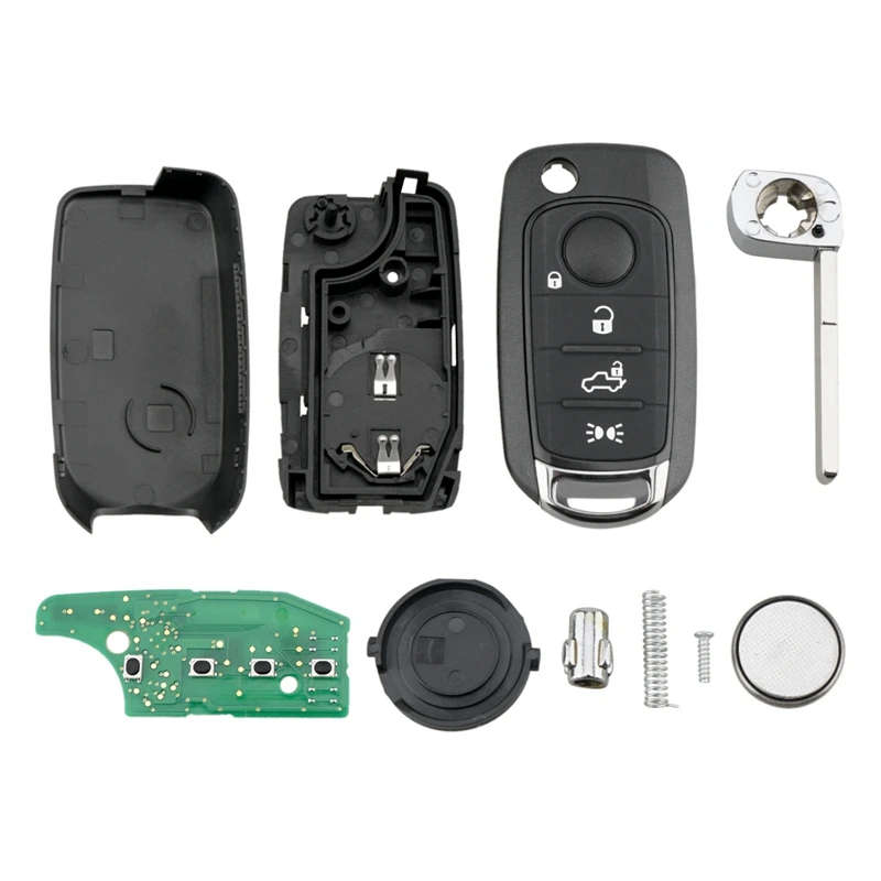 Car Smart Remote Key 4 Button 43Hz Fit for Fiat 500X Egea Tipo 2016-2018 4Achip