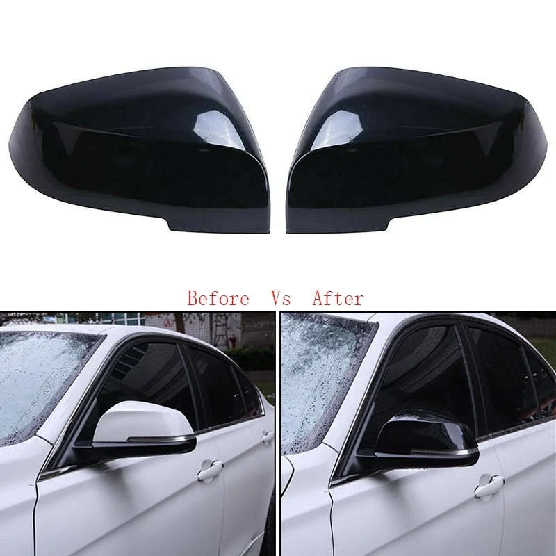Car RearView Mirror Cover Trim for BM-W 1/2/3/4 Series F30/F35/F31/F32 Black