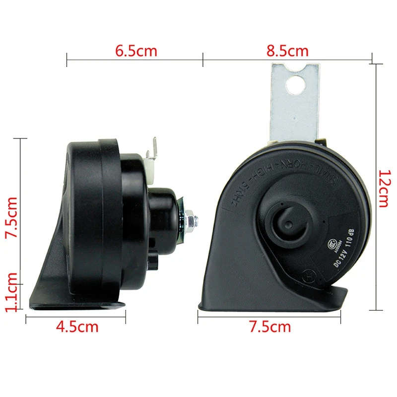 12V 410/510Hz Car Snail Horn Waterproof Loud Dual Pitch Auto Horns for Hyundai Creta Ix25 2014-2020