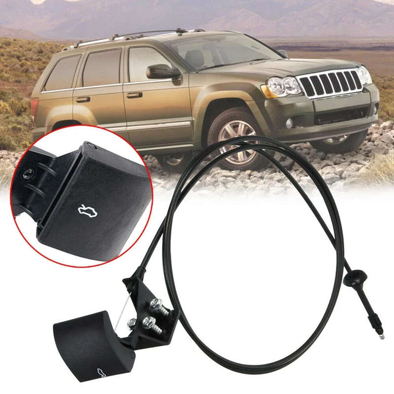 55394495AB Car Hood Latch Release Cable with Handle for Jeep Commander 06-10 Grand Cherokee