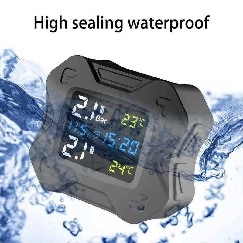 Motorcycle TPMS Moto Tire Pressure Monitoring System for Motorbike Motor Bike Scooter