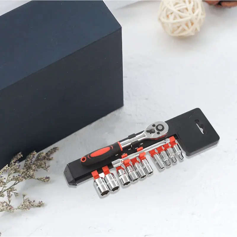 12pcs 1/4-Inch ( 6.3MM ) Socket Wrench Set CR-V Drive Ratchet Wrench Spanner for Bicycle Motorcycle