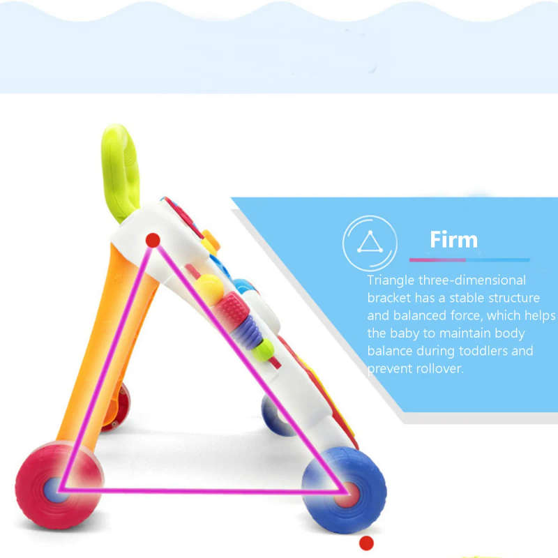 Multifunctional Baby Walker Stand-to-Sit Trolley High Quality Kids Gift For Toddler Learning Walk Mu