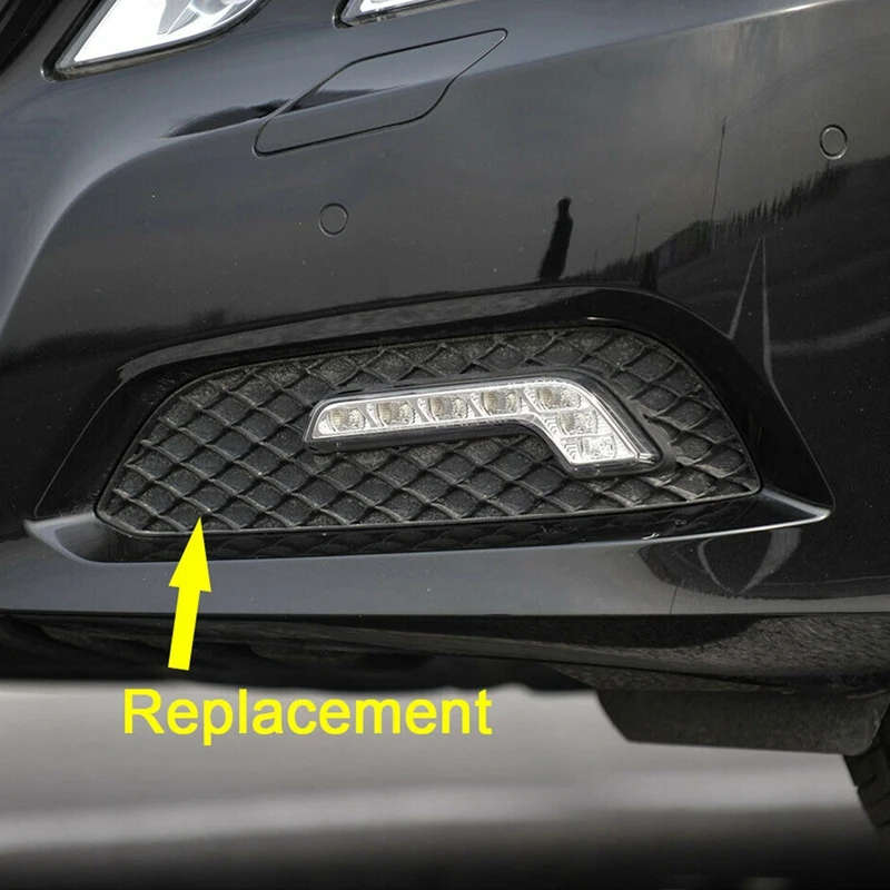 1 Pair Left Right Fog Light Lamp Grille Cover Fit for 10-13 Mercedes W212 E300/350